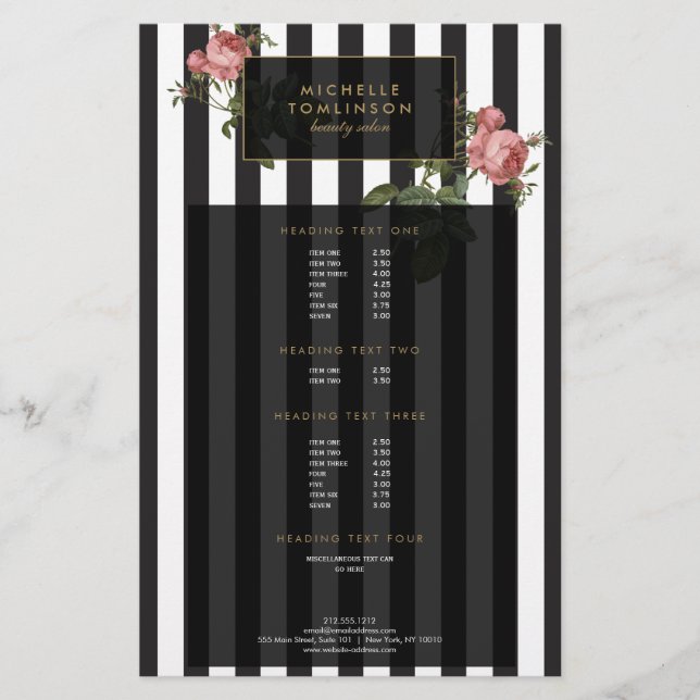 Vintager Flyer mit Streifen (Vorne)