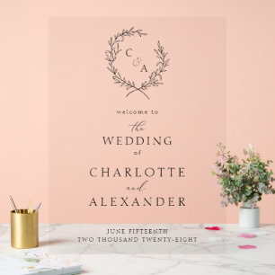 Vintager Folienkranz, Kunst Acrylschild