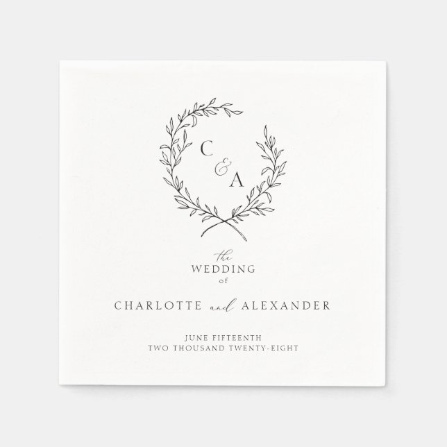 Vintager Folienkranz, Kunst Serviette (Vorderseite)