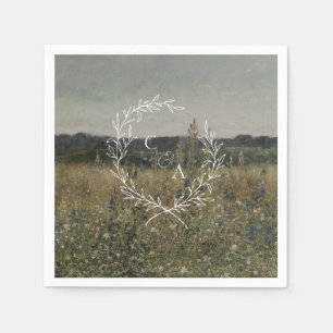 Vintager Folienkranz, Kunstkunst inspiriert Serviette