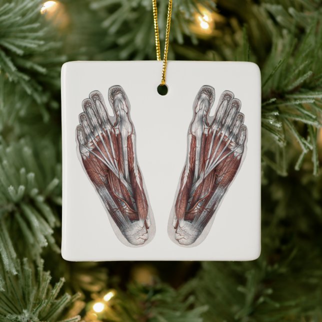 Vintager Footprint Podiatrie Feet Keramikornament (Baum)