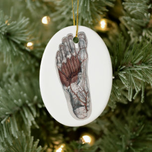 Vintager Footprint Podiatrie Foot Keramik Ornament