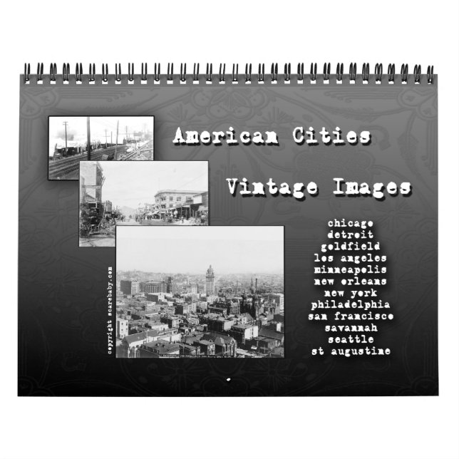 Vintager Foto-Kalender der amerikanischen Städte Kalender (Titelbild)