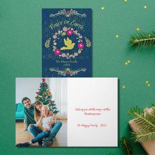 Vintager Foto Weltfrieden Feiertagskarte