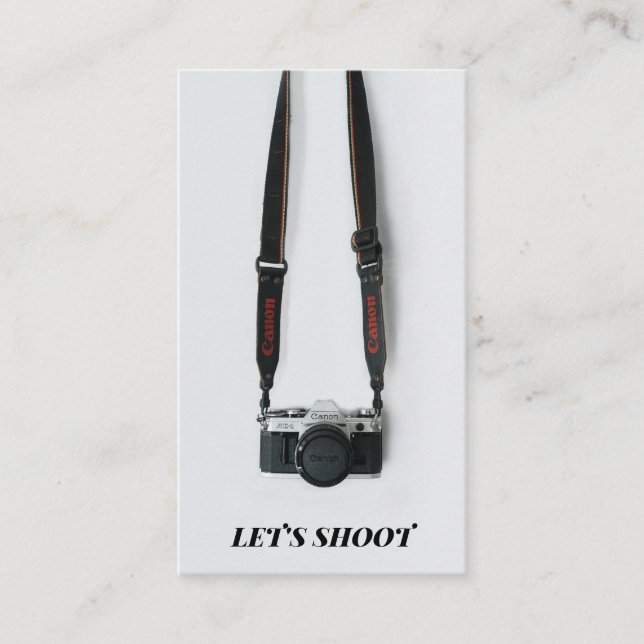 Vintager Fotograf Visitenkarte (Vorderseite)