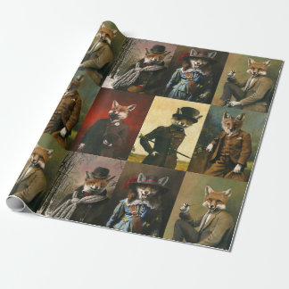 Vintager Fox in Bekleidungspapier Geschenkpapier