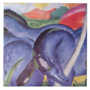 Vintager Franz Marc Die großen blauen Pferde Fliese