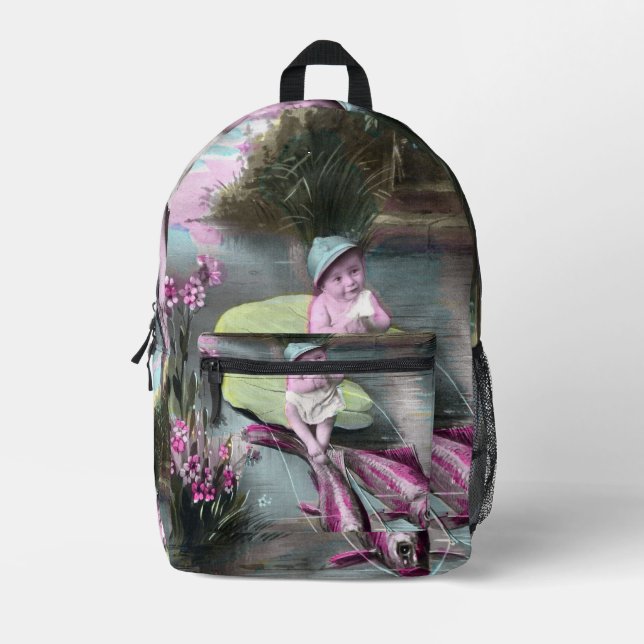 Vintager französischer Aprilscherz Pistcard Bedruckter Rucksack (Vorderseite)