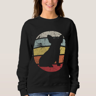 Vintager französischer Bulldoghund mit feiner Not Sweatshirt