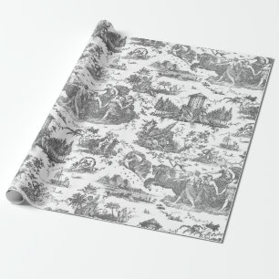 Vintager französischer Chariot von Dawn Toile de J Geschenkpapier