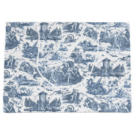 Vintager französischer Chariot von Dawn Toile de J Große Geschenktüte