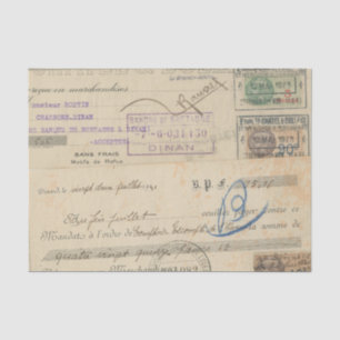 Vintager französischer Empfang Seidenpapier