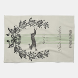 Vintager französischer Hase Geschirrtuch