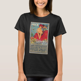 Vintager französischer Karneval Nizza 1934 T-Shirt
