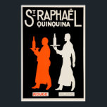 Vintager französischer Likör Alkohol Art Deco Post Poster<br><div class="desc">Reproduktionsdruck eines Werbeplakats für einen französischen Aperitifwein "Quinquina Rouge Blanc" St. Raphael Aperitif Retro Art Deco Poster ca. 1930. Digital renoviert,  um die Originalfarben noch besser herauszubringen und so viele Unvollkommenheiten wie möglich zu beheben.</div>
