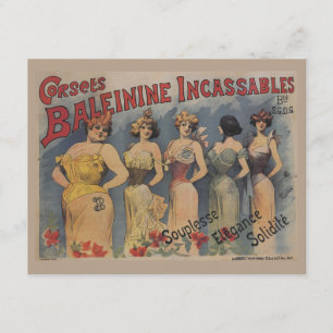 Vintager französischer Lingerie-Polterabend Einladung