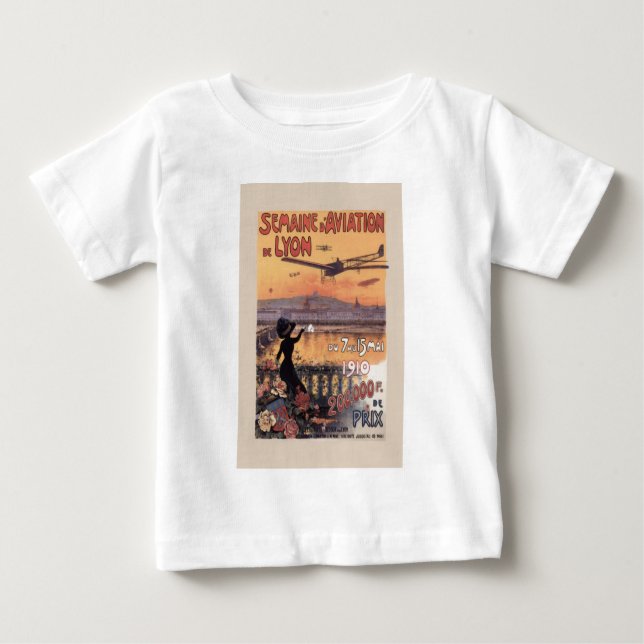 Vintager französischer Luftverkehr Baby T-shirt (Vorderseite)