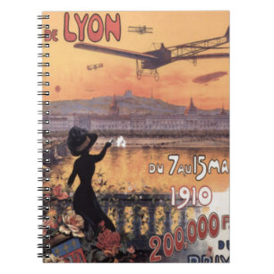 Vintager französischer Luftverkehr Notizblock