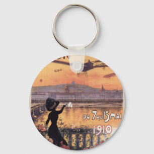 Vintager französischer Luftverkehr Schlüsselanhänger