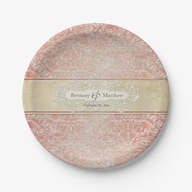 Vintager französischer pappteller (Vorderseite)