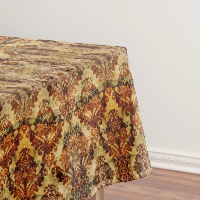 Vintager französischer Rustikaler Herbst-Brauner D Tischdecke (Beispiel)