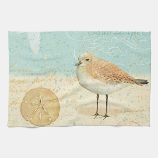 Vintager französischer Sand-Pfeifer Küchentuch