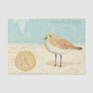 Vintager französischer Sand-Pfeifer Seidenpapier