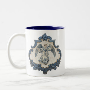 Vintager französischer Toilwinkel Zweifarbige Tasse