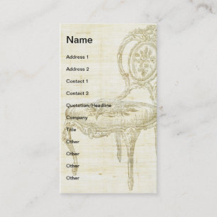 Vintager französischer Vorsitzender Visitenkarte