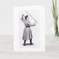 Vintager Frauen-Fechter! Vintage fechtende