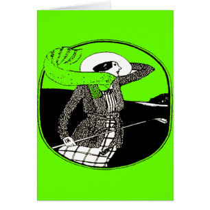 VINTAGER FRAUEN-GOLFSPIELER