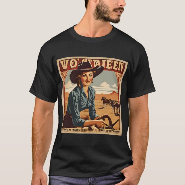 "Vintager Frauenposter-T - Shirt (Vorderseite)