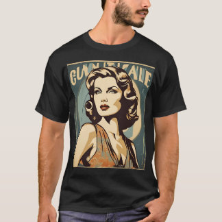 "Vintager Frauenposter-T - Shirt