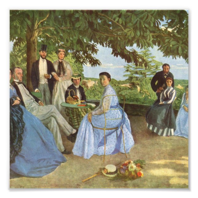 Vintager Frederic Bazille, Family Wiedersehen Fotodruck (Vorne)
