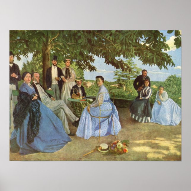Vintager Frederic Bazille, Family Wiedersehen Poster (Vorne)