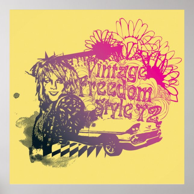Vintager Freedom Style 1972 Poster (Vorne)