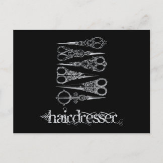 Vintager Friseur Klassische Schere Einladungspostkarte