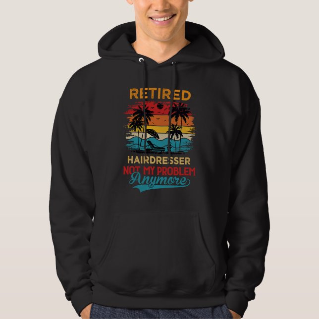 Vintager Friseur nicht mein Problem Hoodie (Vorderseite)