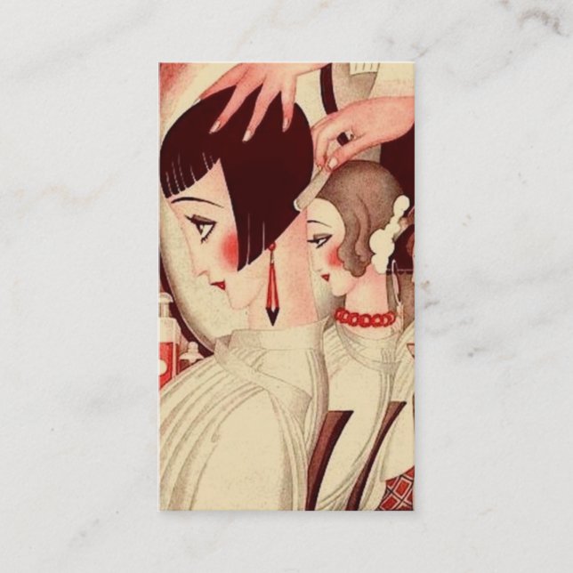 Vintager Friseur   Visitenkarte (Vorderseite)