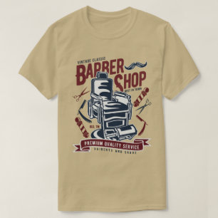 Vintager Friseurladen T - Shirt