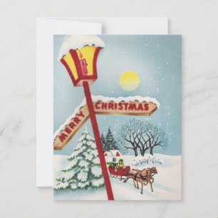 Vintager Frohe Weihnachtsfeier Feiertagskarte