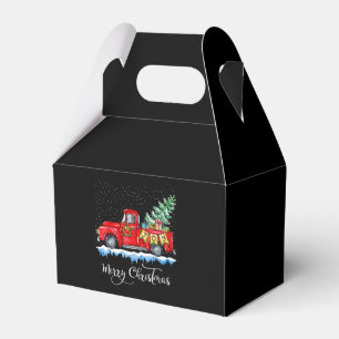 Vintager froher Weihnachtsroter LKW Alt modische C Geschenkschachtel