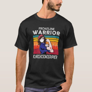 Vintager Frontline Warrior Cardiac Sonographer Xma T-Shirt