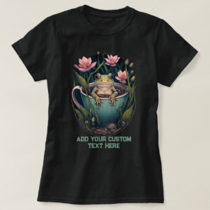 Vintager Frosch Cup Wildfower Wald Tower, Froschlo T-Shirt