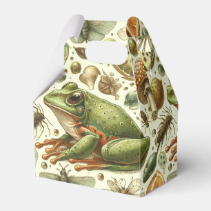 Vintager Frosch Nahtlose Wasserfarbe Geschenkschachtel
