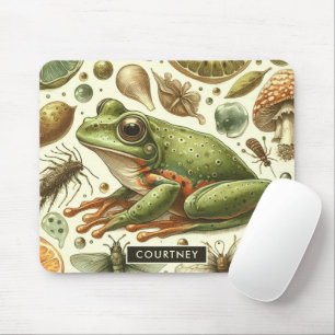 Vintager Frosch Nahtlose Wasserfarbe Mousepad