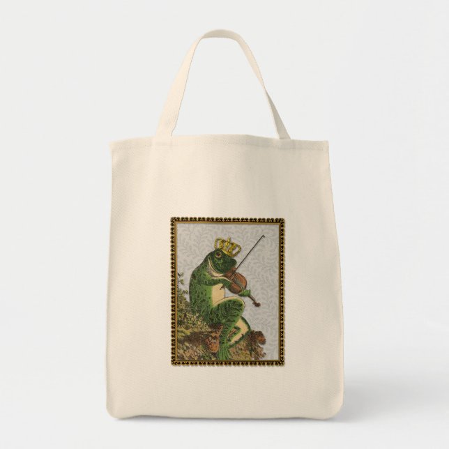 Vintager Frosch-Prinz Bezaubern Tragetasche (Vorne)