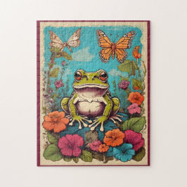 Vintager Froschpuzzle Puzzle
