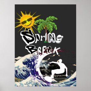 Vintager Frühjahrsferien Poster