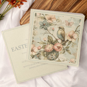 Vintager Frühling Blumenosterfest Einladung